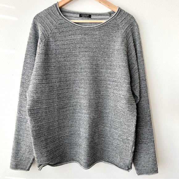 Coofandy Men’s Textured Long Sleeve Sweater Shirt Size L - Picture 2 of 5